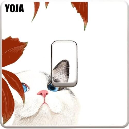 YOJA Cute Cat Star Man Sticker Switch Personalized Living Room Bedroom Wall Decor 8SS0091