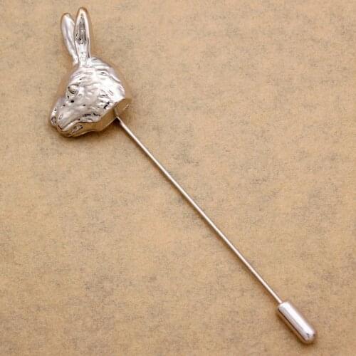 Rabbit Head Bunny Wonderland Hare Lapel Stick Enamel Pins Collective Tie Hat Brooches For Women TEA PARTY Anime Jewelry