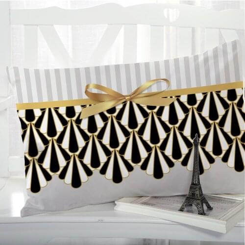 1pc Pillow cover Pillow case Bedding Pillowcase Pillow covers decorative for home 3D HD Print Simple Bowknot golden