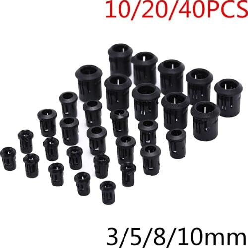 10/20/40pcs Blak Plastic Lamp Bases LED Lamp Diode Holder Black Clip Bezel Socket Mount 3mm/5mm/8mm/10mm