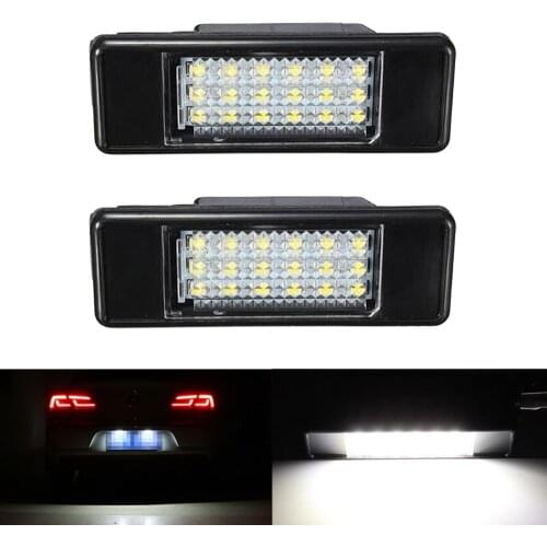 2PCS Car LED License Plate Lights 12V For Peugeot 207 307 308 CC 3008 4008 5008 Crossover For Citroen Jumpy c4 c5 c6