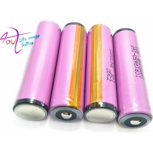 2PCS Protected 2016 New ICR18650-26Fm 2600mAh Li-ion 3.7v 18650 Rechargeable Battery With PCB Flashlight batteries