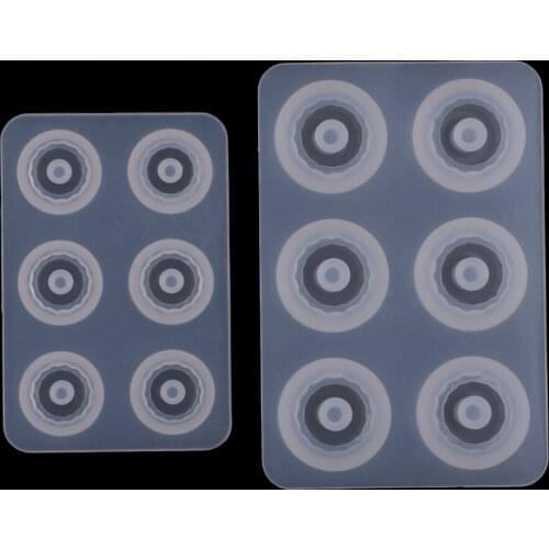 2 Style Clear Silicone Jewelry Mold 12mm 16mm Bead Pendant Mold DIY Bracelet