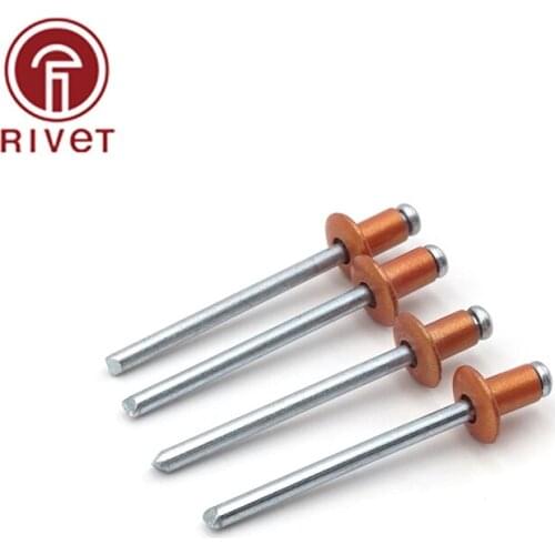 5x15/16/18/20/21/22/23/24/25 6x10 4.8x10x16mm Golden Aluminium Steel Open Blind Rivet Dome Head Rivets Pulling Rivets Decoration