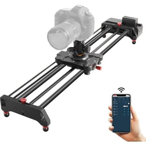 80CM Motorized Camera Track Slider Dolly Carbon Fiber Slider Rail Panoramic Shooting Focus Tracking Auto Loop Slider Photography