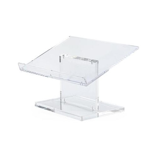Workshop Series Acrylic Tabletop Podium, Easy Assembly - Clear Tabletop Lecterns