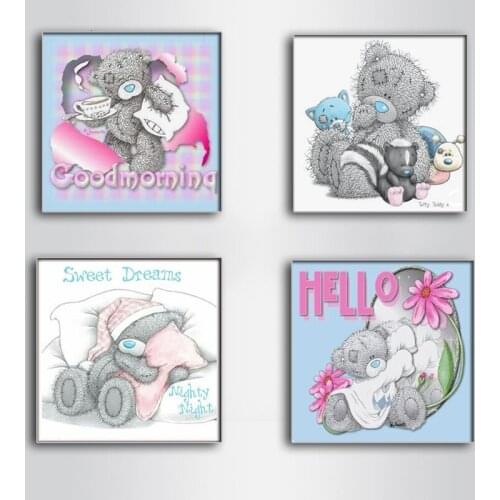 Daimond Embroidery 5D Full Square/Round drill Cartoon unicorn Bear Diamond Rhinestone Crystal Cross Stitch Mosaic Child gift