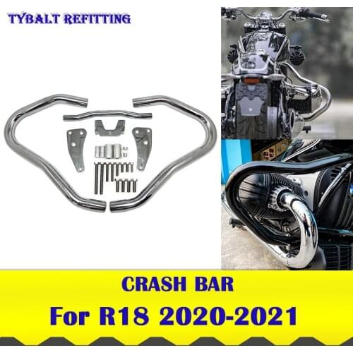 Black Engine Guard Crash Bar Protector For BMW R18 2020 2021 Protection Bar Motorcycle Accessories Bumper