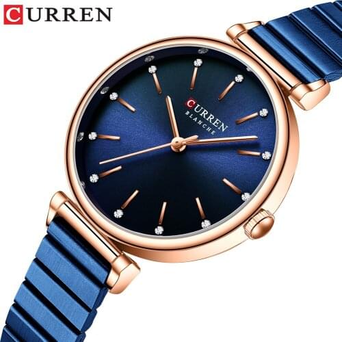 CURREN New Fashion Women Golden Wrist Watches MILAN Street clock Snap Luxury Female Jewelry Ladies Wristwatch relogio feminino