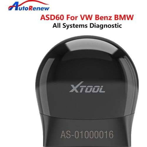 XTOOL ASD60 For VW BMW Benz OBD2 Code Scanner All Systems OBDII Diagnostic Tools Scanner With 15 Reset Functions Free Update