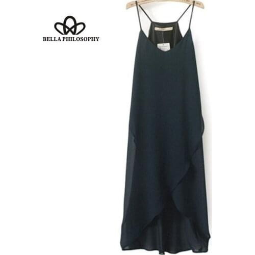 BP Fashion New sexy strap maxi chiffon long dress Spring summer cami sleepy dress
