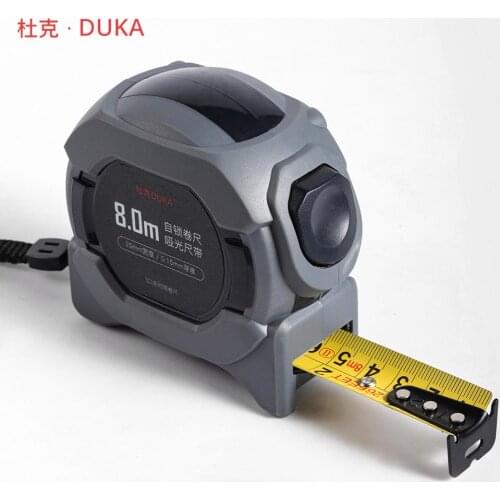 DUKA SD 8.0M Precision Steel Tape Measurements Frosted Matter Ruler Tape Accurate Rubberized Drop-proof Stainless Steel Hooks