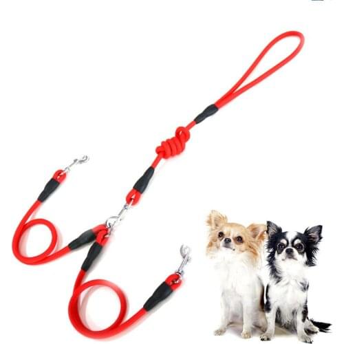 Double-ended traction rope one to two detachable pet traction rope explosion-proof Okinawa dog leash