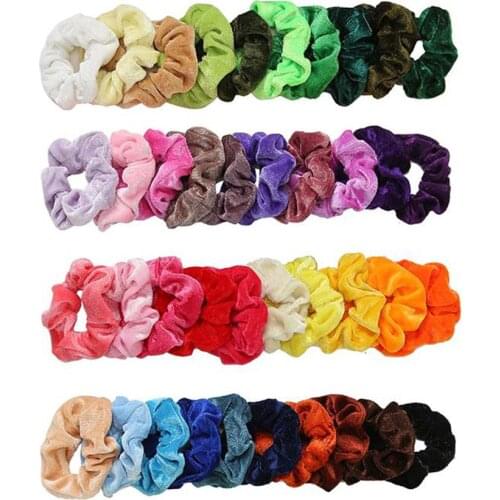 Flowers Elastic Rubber Band Velvet Scrunchies Women Girls Hair Ring Rope Ponytail Holder Wedding Birthday Gifts