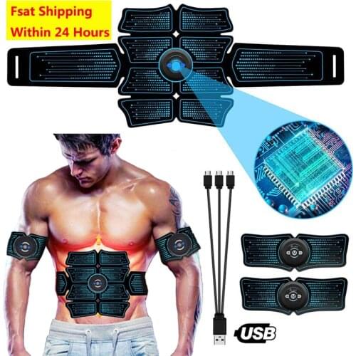 EMS Abdominal Trainer Body Slimming Belt ABS Muscle Stimulator Toner Home Gym Fitness Exercise Electrostimulation Stickers