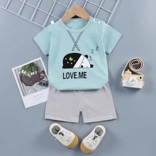 H966 Summer toddler Boys Clothing Children Kids Clothing Set boy Print short sleeve shirts+shorts 2Pcs sets cotton Outfits suits