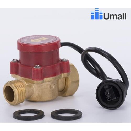 HT300 G3/4 Automatic Brass Water Pressure Control Pipe Connector Flow Meter Switch Boosting Pump Solar Heater System Sensor 300W