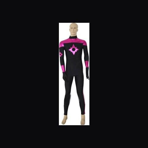 Black and Purple Spandex Superhero Cosplay Costume Zentai Suit