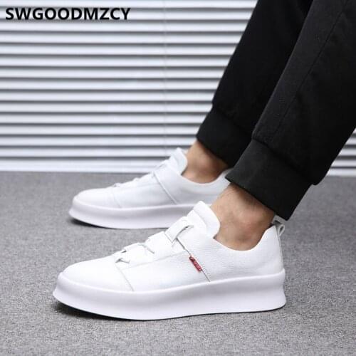 Leather Shoes Men Loafers Platform Luxury Shoes White Sneakers Designer Shoes Men High Quality Zapatos De Hombre Casuales Cuero
