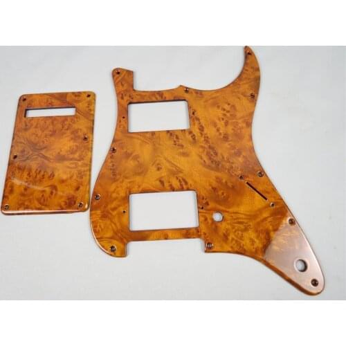 Beautiful birds eye solid wood HH STRAT GUITAR Pickguard & Backplate #4565