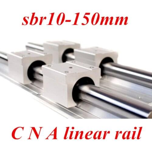 Fast Shipping SBR10 L150mm linear rail diameter 10mm round linear guide support rails for cnc parts SBR10UU(linear guide only)