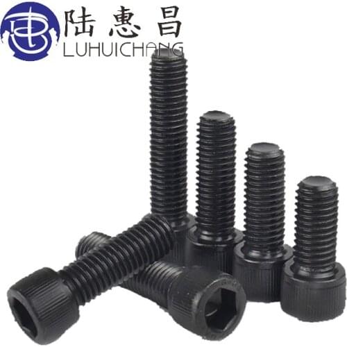 Luchang 20pcs M5 M6 M8 12.9 Grade Alloy Steel Hex Socket Cap Head Black Screw Bolt Furniture Fastener