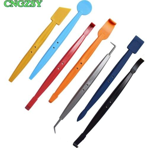 7pcs Carbon Fiber Vinyl Car Wrap Magnetic Squeegee Car Stickers Decals Film Wrapping Magnet Long Scraper Window Tint Tools B20