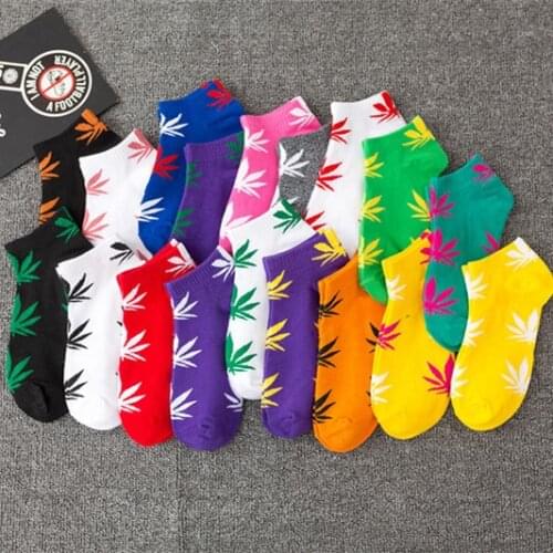 Korean Womens Color Socks Short Boat Socks Fashion Woman Fashion Cotton Socks Summer Socks Maple Leaf Socks Causal Color Sox
