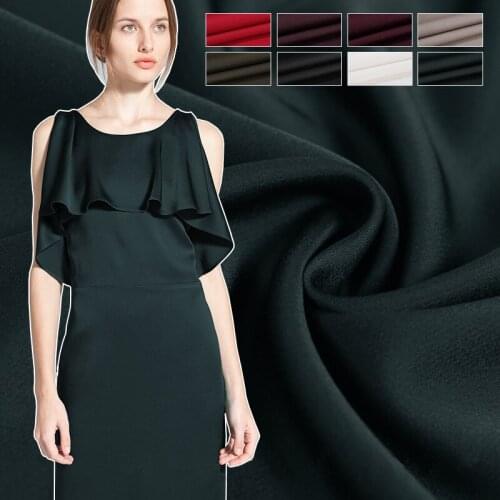 150CM Wide 400G/M Weight Solid Color Triacetate Fiber Polyester Fabric for Spring and Autumn Dress Shirt Jacket DE490