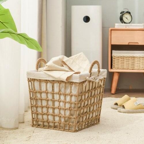 Straw Woven Dirty Clothes Basket Dirty Clothes Storage Basket Laundry Basket Toy Storage Basket Bathroom Laundry Basket
