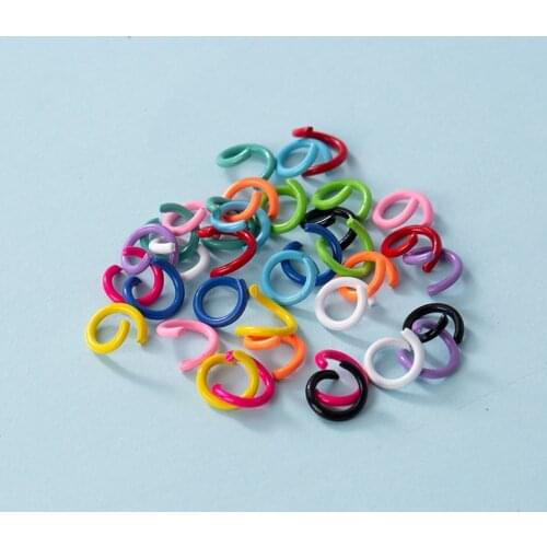 100pcs 8 10mm Painted Colorful Jump Ring Colorful Open Dangle Split Rings Connector for DIY Handmade Necklace Jewelry Findings