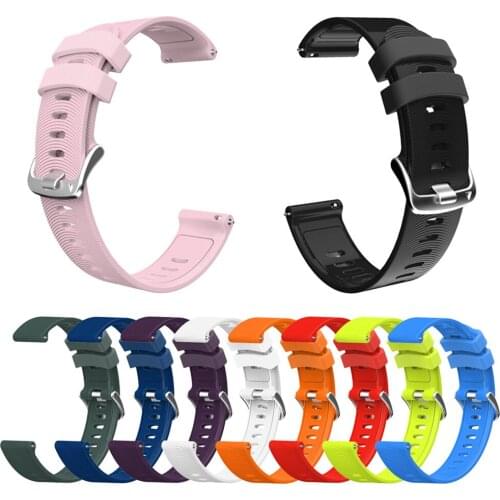 Silicone Watch Band Watch Strap for Garmin Forerunner645/ Forerunner645 MUSIC Smart Watch WatchBand Bracelet With Steel Buckle