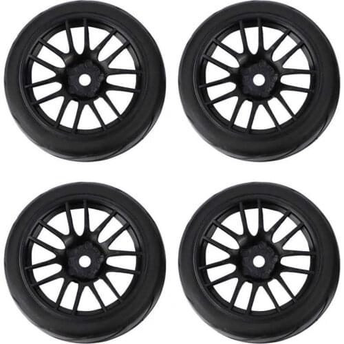 4pcs Rubber RC 1/10 Car On Road Wheel Rim Tyre Tires Fit HSP HPI 9068-6081 Diameter 65 mm Width 26mm Motorcycle Accessories