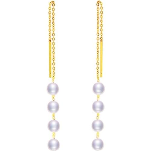 Luxury Sexy 925 sterling silver Natural pearl earrings fashion Long tassel Earrings Fashion jewelry for women Free shipping