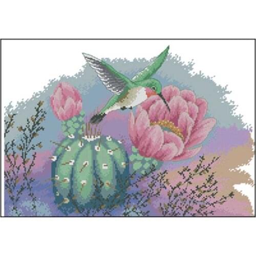 Hummingbird patterns Counted Cross Stitch 11CT 14CT 18CT DIY wholesale Chinese Cross Stitch Kits Embroidery Needlework Sets