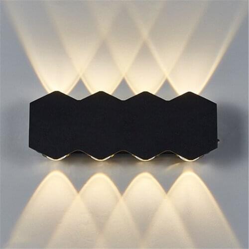 Modern Black LED Wall Lamp Fixtures For Bedroom Bedside Livingroom Corridor Indoor Lighting Aluminum