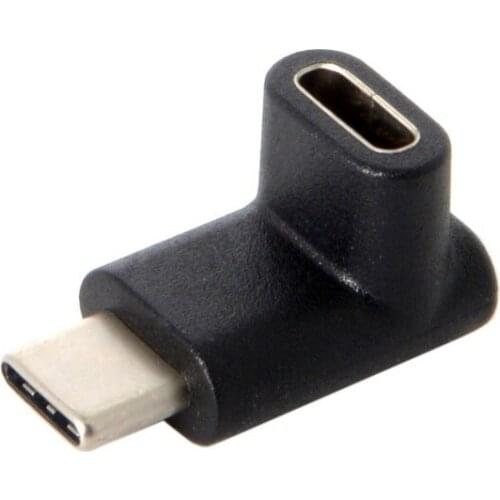 Elbow 90 Degree Up or Down Angled Reversible USB 3.1 Type-C type c Male to Female Extension Adapter connector for Laptop & Phone