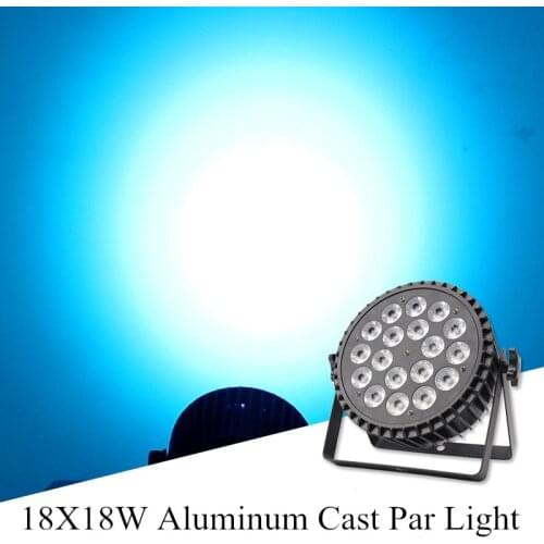 High Quality Aluminum Alloy LED Flat Par 18x18W 6in1 DJ Par DMX 512 Light DMX For Dj disco Party Lighting Stage Light