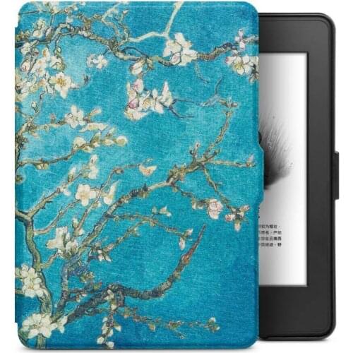 Plum Floral Auto Sleep/Wake Protective Case Cover for Kindle Paperwhite Little Prince Print e-Books Case