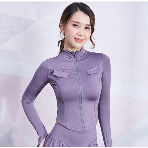 Fanceey Woman sports top yoga top long sleeve Seamless crop top gym women top for fitness Running Shirt Sexy sport shirt women