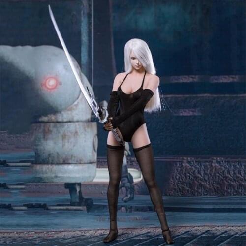 1/6 scale female TF02 NieR:Automata A2 head sculpture costume model suit fit 12 inch action figure body