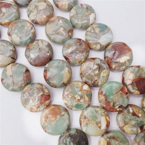 1 Strand 14x5mm Natural Blue And Gray Snake Skin Jasper Round Loose Beads DIY Jewelry Making 15.5Inch M408