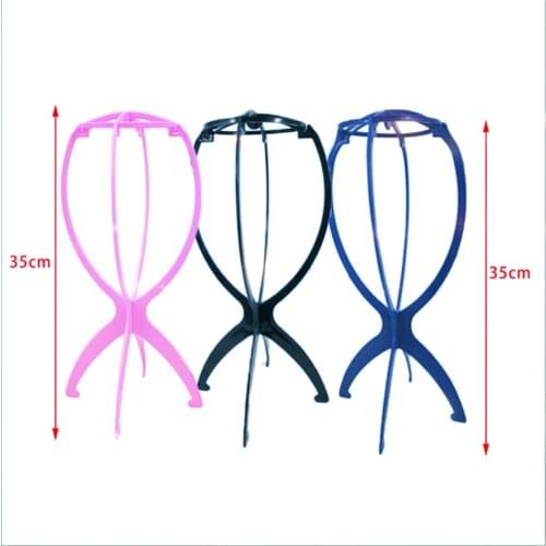 1PC Colorful Ajustable Wig Stands Plastic Hat Display Wig Head Holders 18x36Cm Mannequin Head/Stand Portable Folding Wig Stand