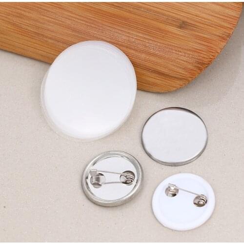 100pcs 2.5cm Metal Blank Badge Pin Brooch Base Round Badge DIY Jewelry Finding