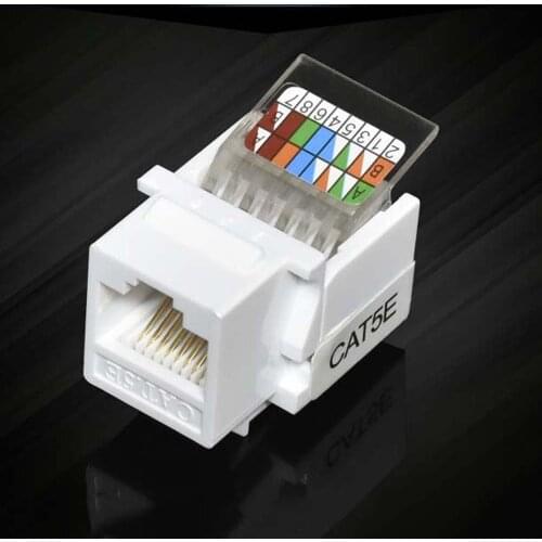 5pcs Tool-free CAT5E UTP Network Module RJ45 Connector Information Socket Computer Outlet Cable Adapter Jack FOR AMP