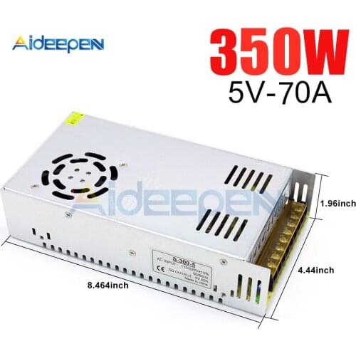 DC 5V 70A 350W Switching Power Adapter 5V 70A 350 Watts Voltage Converter Regulated Switch Power Supply for LED