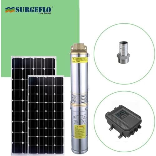 Brushless high-speed solar deep water pump with permanent magnet synchronous motor solar pump irrigation