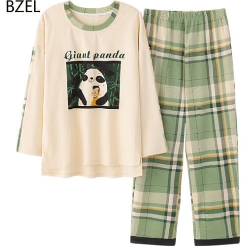 BZEL 2020 New Pajamas For Women Home Clothes Pijama Feminino Leisure Sleepwear For Girls Cotton Home Wear Pyjamas Night Wear