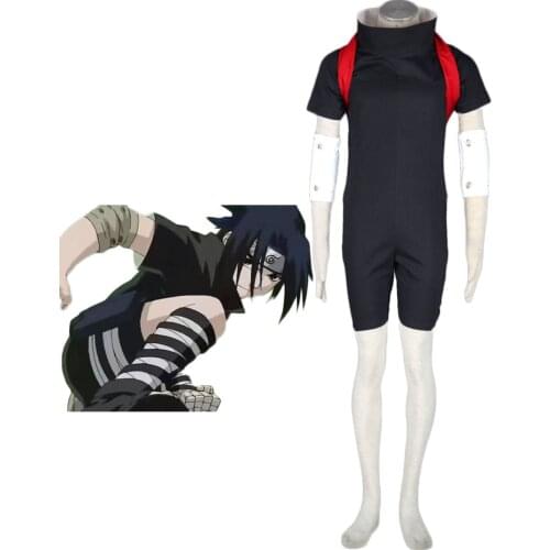 Uchiha Sasuke Black Uniform Cosplay Costume Custom Made