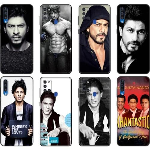 Black tpu Case For Samsung Galaxy A50 50S A30S A10 A01 A11 A21S A31 A41 A51 A71 M21 M30S S10 LITE Cover shahrukh khan Bling